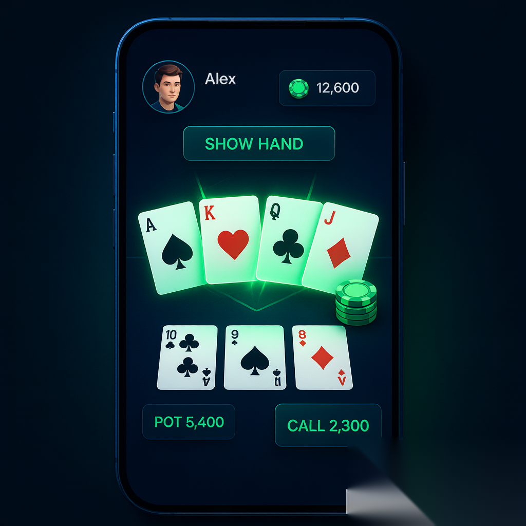德扑圈HHpokerAPP界面展示 - iOS与Android双端UI预览